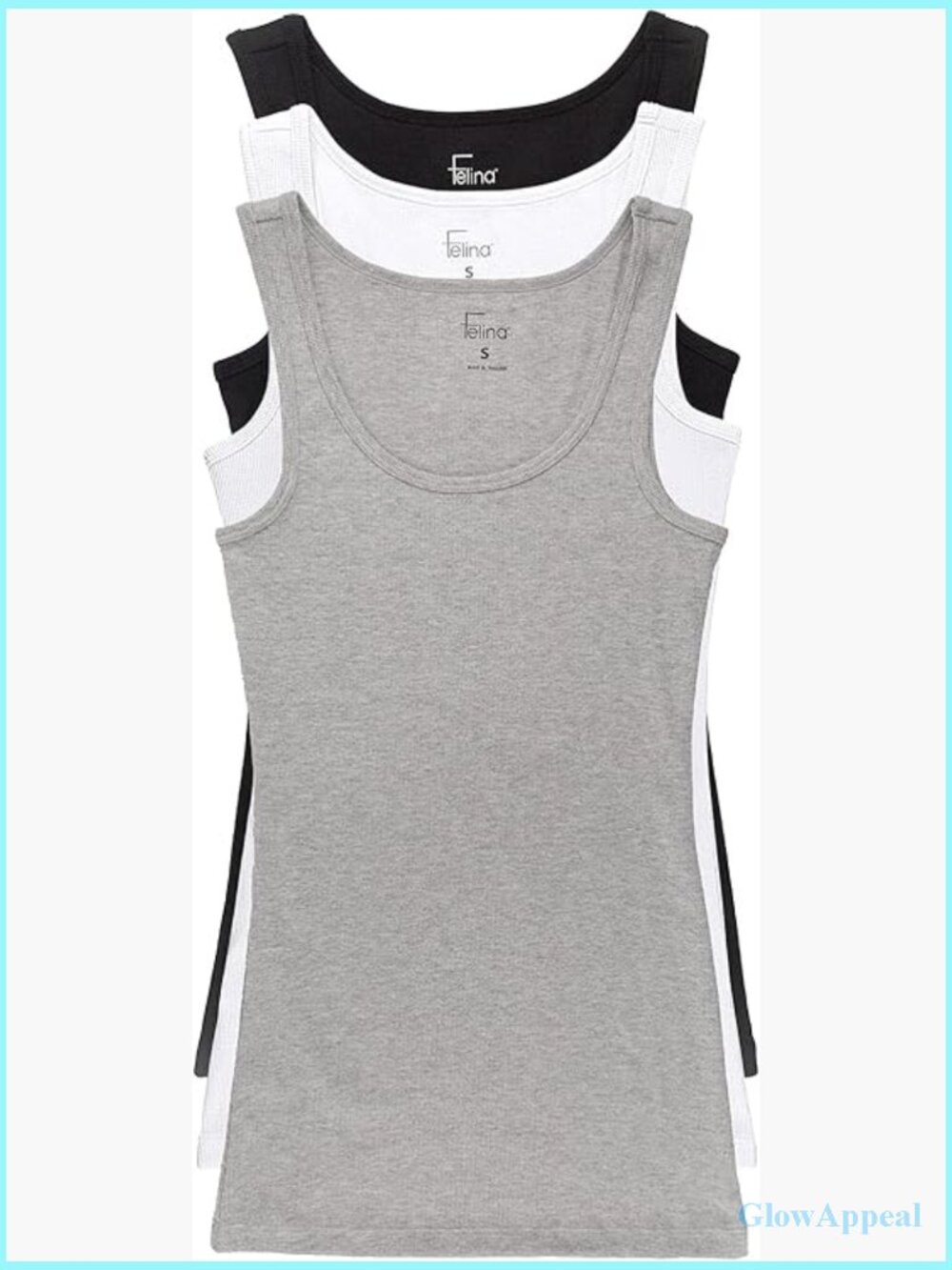 Cotton Ribbed Tank Top For Women, Workout And Casual Wear